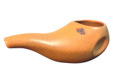 Sattvic Path Ergonomic Ceramic Neti Pot in Clay Brown - Handmade