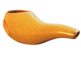 Sattvic Path Ergonomic Ceramic Neti Pot in Clay Brown - Handmade