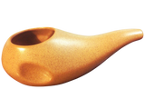 Sattvic Path Ergonomic Ceramic Neti Pot in Clay Brown - Handmade