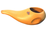 Sattvic Path Ergonomic Ceramic Neti Pot in Clay Brown - Handmade
