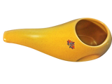 Sattvic Path Ergonomic Ceramic Neti Pot in Light Sand - Handmade