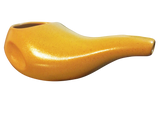Sattvic Path Ergonomic Ceramic Neti Pot in Light Sand - Handmade