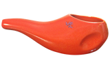 Sattvic Path Ergonomic Ceramic Neti Pot in Dusk Red - Handmade