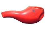 Sattvic Path Ergonomic Ceramic Neti Pot in Dusk Red - Handmade