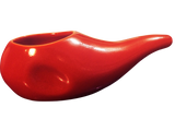 Sattvic Path Ergonomic Ceramic Neti Pot in Dusk Red - Handmade