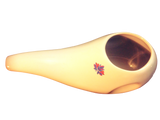 Sattvic Path Ergonomic Ceramic Neti Pot in White Dove - Handmade